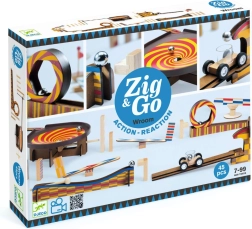 Djeco pista de canicas de madera Zig & Go, 45 piezas