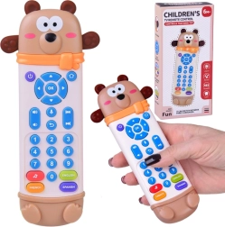 Mando a distancia interactivo infantil de osito 2 en 1 con mordedor y sonidos