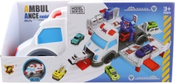 Ambulancia desplegable con base de rescate y cochecitos