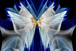 Pintura de diamantes Mariposa dorada 30x40 cm
