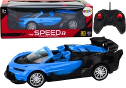 Coche de carreras teledirigido 1:18 azul