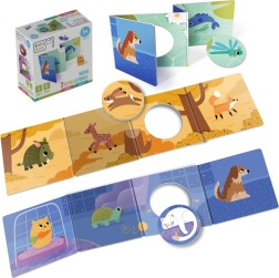Set de 3 leporelos interactivos de animales KukiKuk
