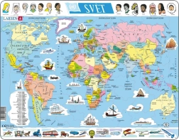 Puzzle Larsen mapa política del mundo 107 piezas