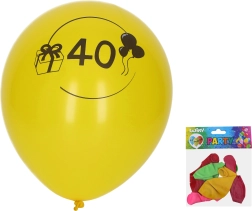 Globos de 30 cm con el número 40 – set de 5 uds