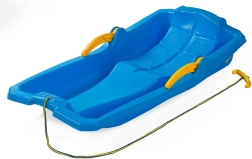 Trineo de plástico con frenos Baby Mix Karol azul