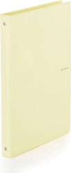 Cuaderno de anillas A4 amarillo pastel con funda de PVC