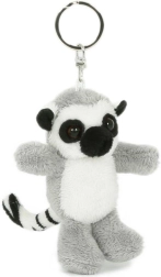 Llavero de peluche lémur de cola anillada 7 × 8 cm