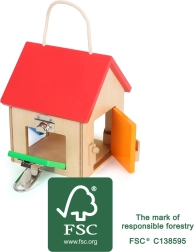 Casita con cerraduras de madera FSC small foot
