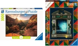 Puzzle Ravensburger de 2 × 1000 piezas con tecnología SoftClick