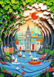 Rompecabezas Trefl Paper Art: Londres 1000 piezas