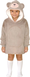 Manta sudadera con capucha de oso para niños 3–6 años Cozy Noxxiez