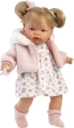 Muñeca realista parlante Llorens Joelle con sonidos, 38 cm