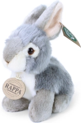 Conejo gris de peluche sentado 16 cm eco-friendly RAPPA