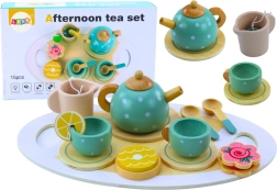 Set infantil de té y café de madera (15 piezas)