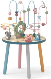 Mesa de actividades de madera con laberinto de cuentas VIGA POLARB