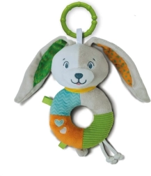 Sonajero de peluche con forma de conejito CLEMENTONI Baby