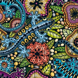 Puzle cuadrado Q Colour Mix: ajolote – 72 piezas