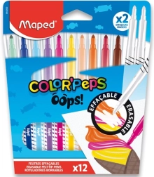 Rotuladores MAPED Color’Peps Oops 12 colores + 2 borradores