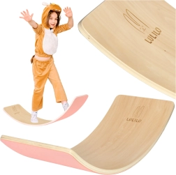 Tabla de equilibrio de madera con fieltro Lulilo AJLO – Rosa