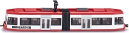 Modelo metálico de tranvía 1:87 Siku Super articulado de dos secciones BOMBARDIER