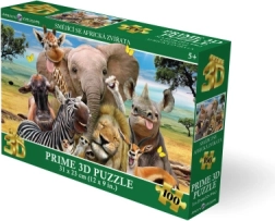 Puzle 3D Animales africanos sonrientes 100 piezas