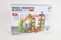 Juego de construcción magnético – pista de canicas de 94 piezas