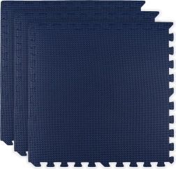 Alfombra de espuma HUMBI 180×60, puzzle grande impermeable, segura, 3 uds, azul marino