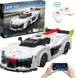 Set de construcción CaDA RC coche de carreras Pininfarina H2 Speed 1:20 blanco (296 piezas, modo dual)