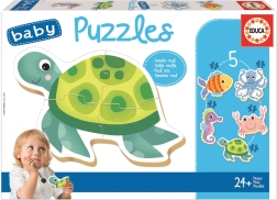 Educa baby puzzle animales acuáticos 5en1 (3–5 piezas)