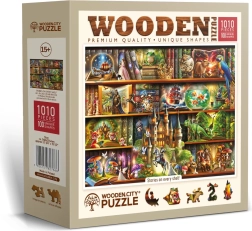 Puzzle de madera Wooden City Una historia en cada estantería – 1010 piezas