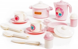 Juego de cocina rosa para dos personas