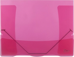 Carpeta transparente con goma Lines roja