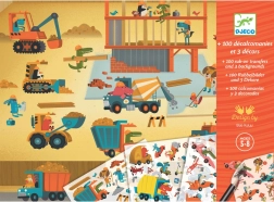 Set de calcomanías por transferencia Coches Djeco