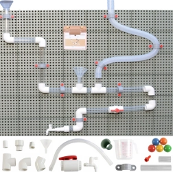 Sistema de tubos para paneles STEM 84 piezas – set de agua y canicas MASTERKIDZ