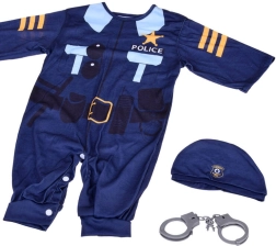 Disfraz infantil de policía con gorra y esposas