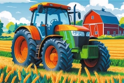 Puzzle Trefl Carro del granjero 60 piezas