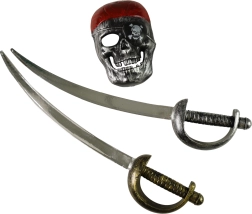 Set pirata con espadas y máscara para niños
