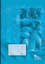 Cuaderno A5 liso de papel reciclado, 20 hojas – azul