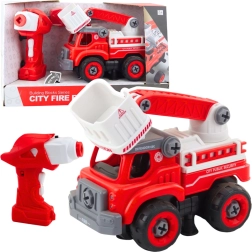 Camión de bomberos para montar con brazo extensible y taladro RC 2 en 1