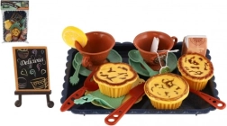 Juego de té infantil con bandeja de plástico