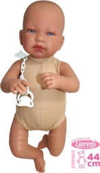 Muñeca bebé realista con sonidos y cuerpo blando 44 cm