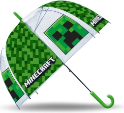 Paraguas manual transparente MINECRAFT verde