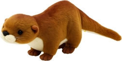 Adorable nutria de peluche marrón y blanca 50 cm
