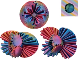 Rompecabezas transformable antiestrés 3 en 1 impreso en 3D, 6 cm - 1 unidad