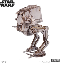 Ugears Rompecabezas mecánico de madera 3D AT-ST caminante STAR WARS 1:36