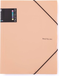 Carpeta con goma A4 color albaricoque PASTELINI