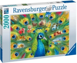 Puzzle de 2000 piezas paisaje con pavo real RAVENSBURGER