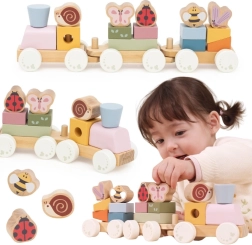 Tren educativo de primavera de madera Viga 18 piezas