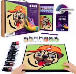 Okto pintura con masa por números – bulldog 29 × 29 cm