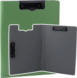 Carpeta rígida con tapa y dos clips A4 verde